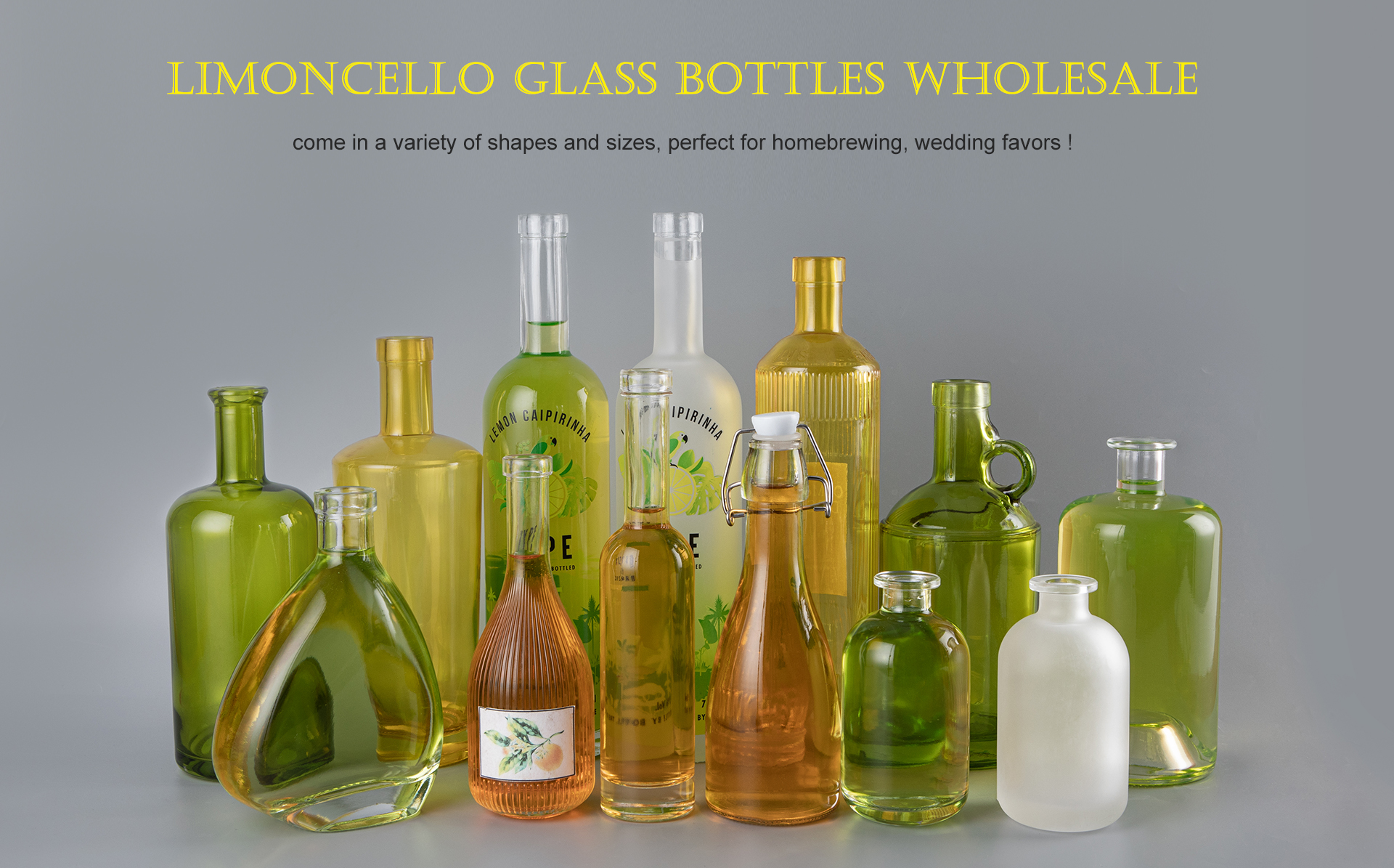 Bulk Mini Small Limoncello Bottles Wholesale with Bar Top Neck Finish ...